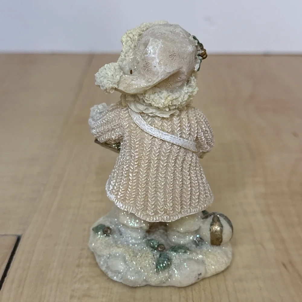 Greenbrier Snow Bear Drummer Figurine #812005 Original Sticker Christmas